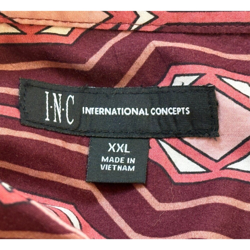 INC INTERNATIONAL CONCEPTS Men's‎ Long Sleeve Button Down Red XXL - Picture 4 of 6